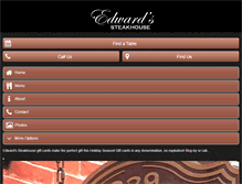 Tablet Screenshot of edwardssteakhouse.com